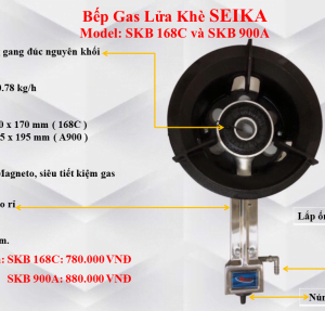 BẾP GAS LỬA KHÈ SEIKA SKB168C/A900 – HÀNG CHÍNH HÃNG