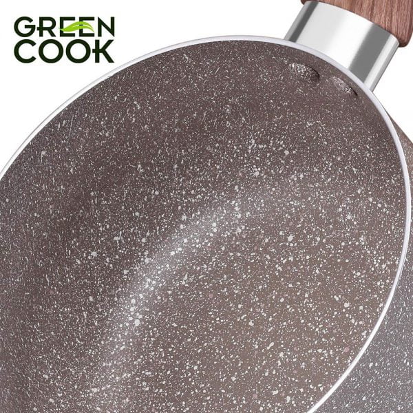 Nồi quấy bột vân đá 16cm chống dính GreenCook GCS03-16