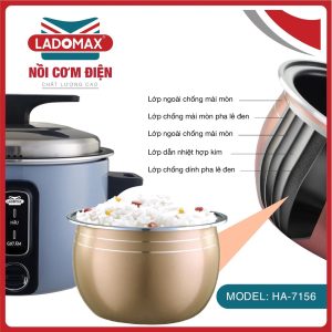 NỒI CƠM CÔNG NGHIỆP LADOMAX HA- 7156