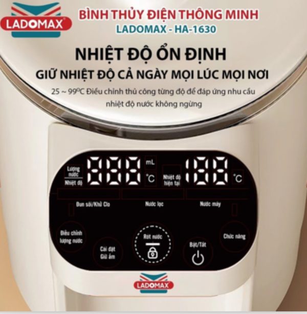 BÌNH THỦY ĐIỆN THÔNG MINH LADOMAX HA- 1630