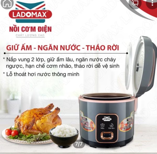 NỒI CƠM ĐIỆN NẮP GÀI LADOMAX HA-7922