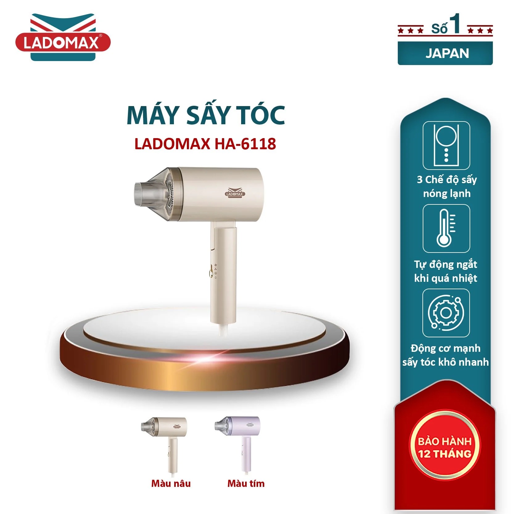 MÁY SẤY TỐC LADOMAX HA-6118