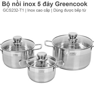 BỘ NỒI INOX 5 ĐÁY GREENCOOK