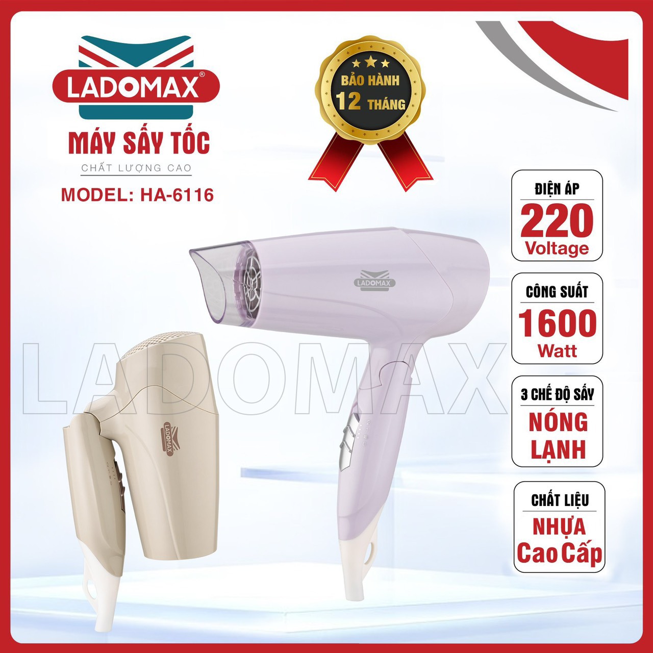 MÁY SẤY TÓC LADOMAX HA- 6116