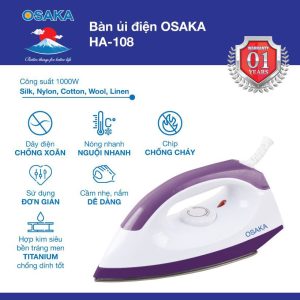 BÀN ỦI ĐIỆN OSAKA HA-108