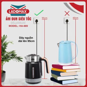 ẤM ĐUN SIÊU TỐC 2 LỚP LADOMA HA- 889