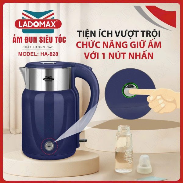 ẤM ĐUN SIÊU TỐC GIỮ ẤM LADOMAX 2.3LIT