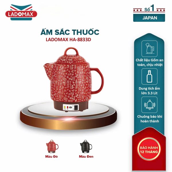 ẤM SẮC THUỐC 3.3L LADOMAX HA 8833D