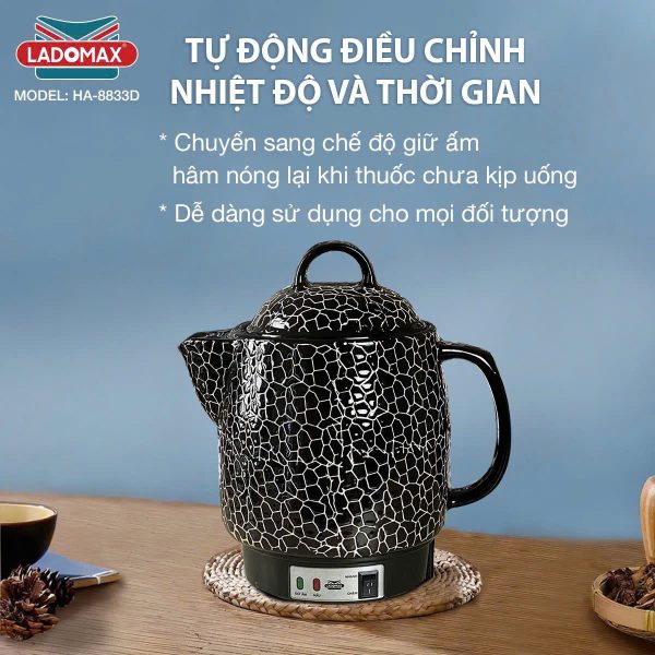 ẤM SẮC THUỐC 3.3L LADOMAX HA 8833D