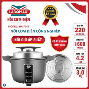 NỒI CƠM CÔNG NGHIỆP LADOMAX HA-7342