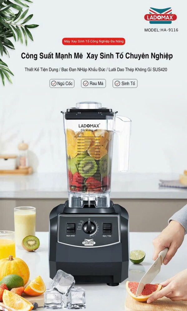MÁY XAY SINH TỐ CÔNG NGHIỆP LADOMAX HA-9116