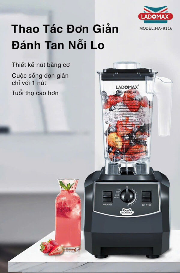 MÁY XAY SINH TỐ CÔNG NGHIỆP LADOMAX HA-9116