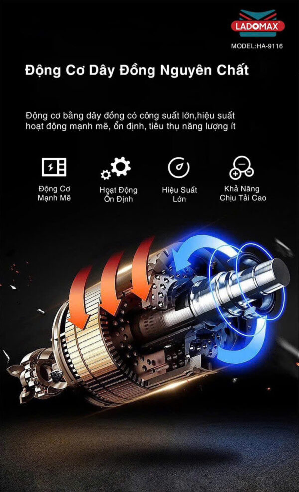 MÁY XAY SINH TỐ CÔNG NGHIỆP LADOMAX HA-9116