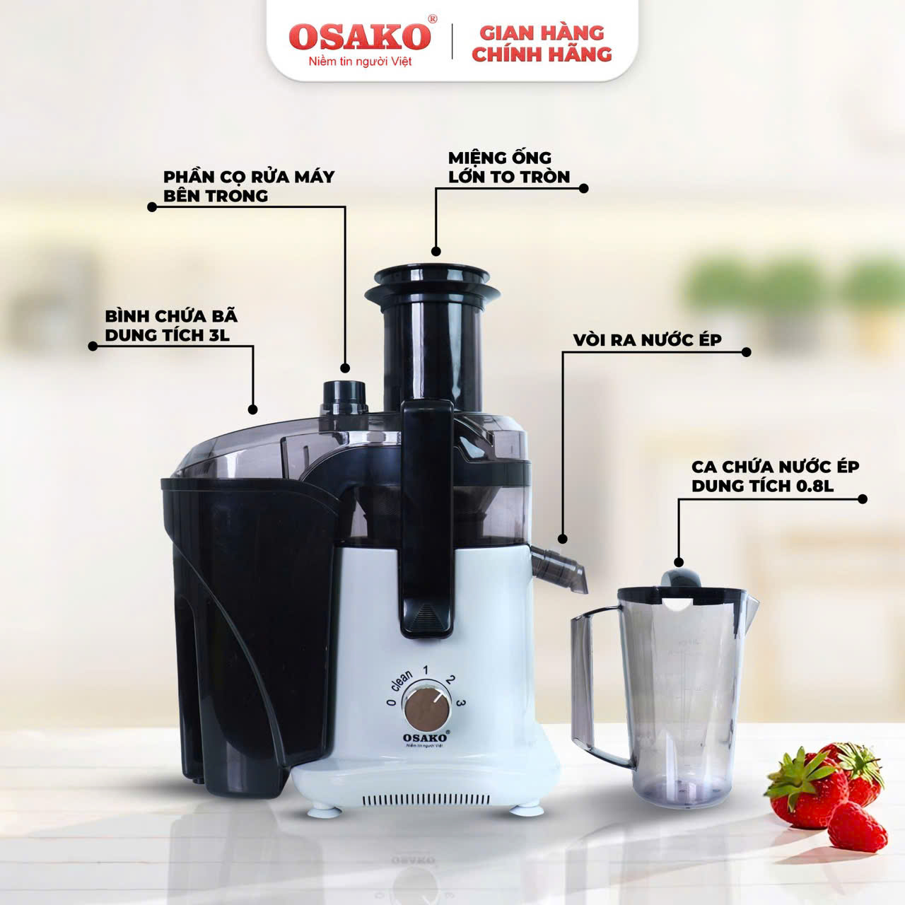 Máy Ép Nhanh Công Nghiệp OSAKO EP-612( Tặng 1 Bộ Dao) Máy Ép Nhanh Công Nghiệp OSAKO EP-612( Tặng 1 Bộ Dao)
